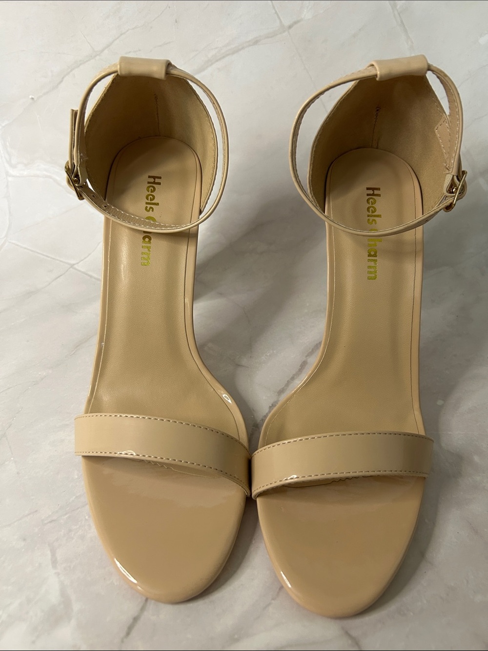 Women's Nude Ankle-Strap Sandals